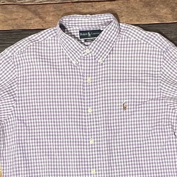 Polo Ralph Lauren Classic Check Mens Preppy Dress Long Sleeve Button Down Shirt - Picture 2 of 5
